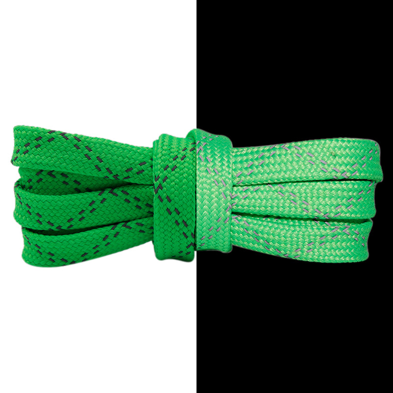 Weiou recommends new glamour laces every week 0.8cm wide 3M reflective laces Flat double stripe twill reflective design