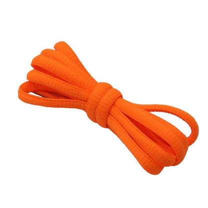 Top Vibrant Orange Pure Cotton Polyester Laces 6MM Oval Shoe Accessories High Quality Cords For