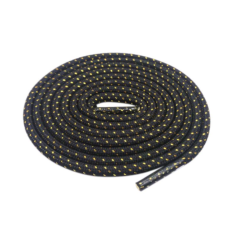 4.5mm Fashion Striped Glitter Round Rope Shoelaces Shiny Shimmering Shoe Laces Shiny Sparkly For