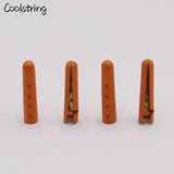 4 Latchet Fluorescent Yellow Orange Painting Metal Tips For Shoelace Drawstring Clothing Hoodie DIY