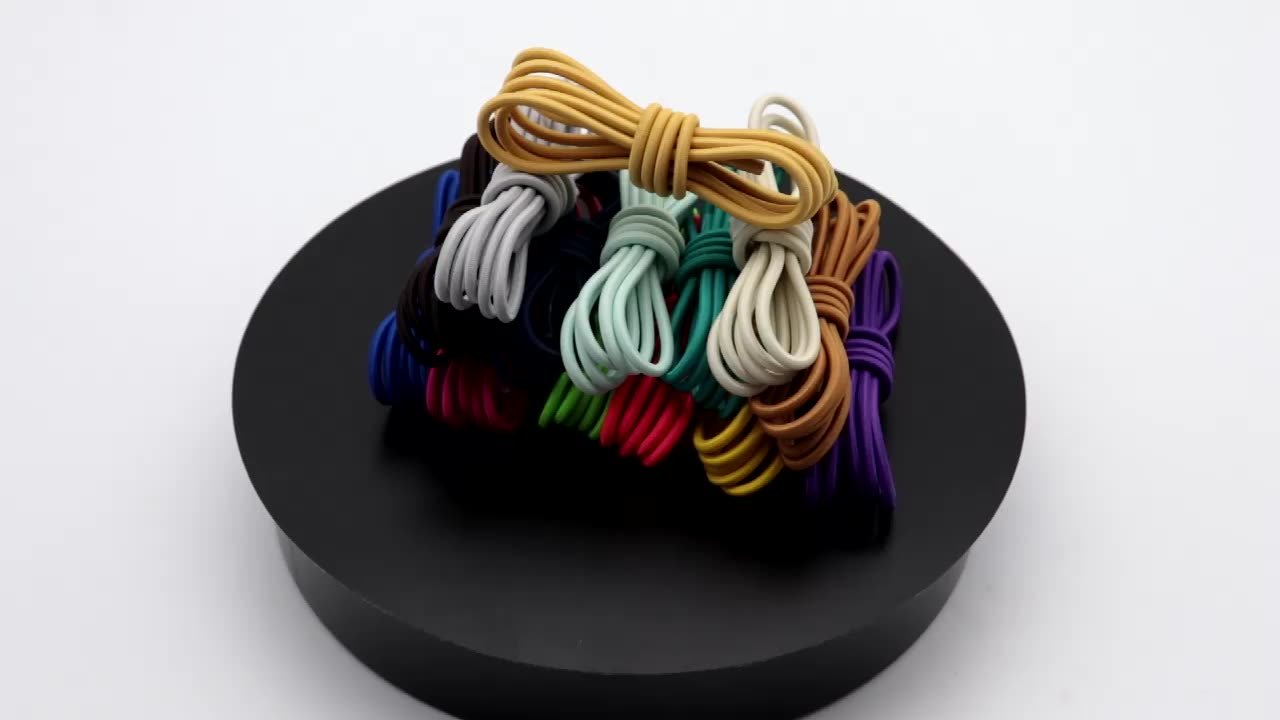 3MM Elastic Shoelaces With Transparent Laces Head Excellent Ductility Stretch Ropes For Winding