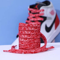 8MM Paisley Shoe Accessories Bright Blue With Bandanna Pattern Heat Transfer Printing Cords Sport