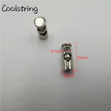 2pcs/Set METAL Cord Locks Spring Stopper Toggle Lock Ends Shoe Buckle Stoppers Shoelaces Rope Alloy