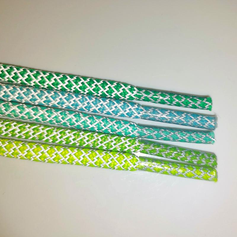 Weiou Shoe Accessories 4.5MM Emerald Green Reflective Lace Eco-Friendly Advanced Luminous Rope For