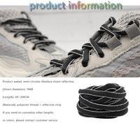 6MM Shoestring Shoe Accessories Trendy 3M Reflective Oval Cords Men Women Sneaker 2021 Top Ropes