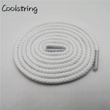 1 Pair Solid Color Round Shoe Laces Unisex Casual Shoelaces Sneakers Shoestring For Canvas Shoes