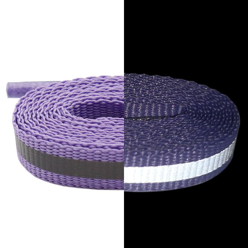 Weiou 8MM Shoe Accessories Vamp Laces Weave Tapes 4M-Reflective Trendy Purple Shoelaces 120CM For