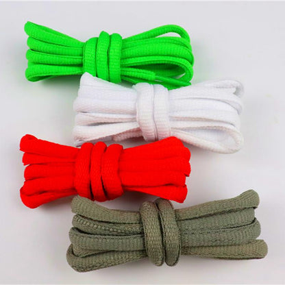 Polyester Pure Cotton Flexible Laces 8.5MM Wide Oval Shoelaces Clothing Premium Cords For Custom