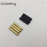 4pcs/Set Close Mouth Type Shiny Shoelaces Metal Tips DIY 4x22mm Highlight Ends Of Shoestrings Gold