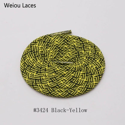 Weiou Exclusive Spiral HUMAN RACE Round Rope Laces 4.5mm Width Two Color Blend Featuring Transparent