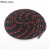 Weiou 0.45cm Round Striped Sports Lace Black White Bootlaces Thick Round With Dots Shoelaces Hiking