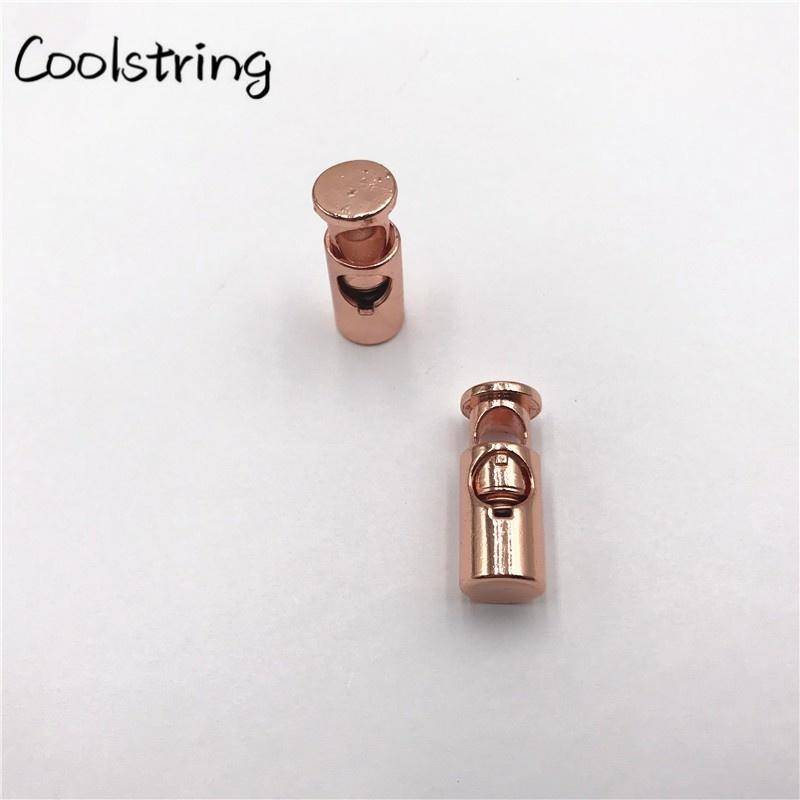 2pcs/Set METAL Cord Locks Spring Stopper Toggle Lock Ends Shoe Buckle Stoppers Shoelaces Rope Alloy