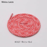 Weiou Exclusive Spiral HUMAN RACE Round Rope Laces 4.5mm Width Two Color Blend Featuring Transparent