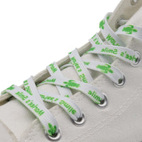 8MM White-Green Turtle Pattern High Quality Shoelace "Marlee's Smile" Letter Printing Rope изи буст