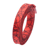 7MM Red Black Thunder Pattern Heat Transfer Printing Shoelace Unisex For Trendy Shoe Easy Bootslace