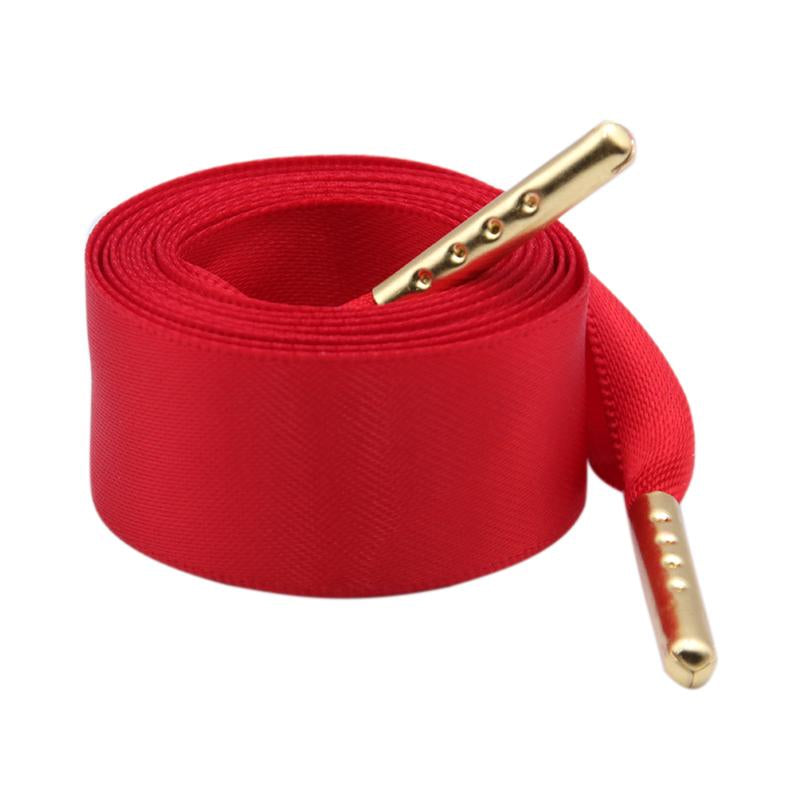 Ribbon Wide Shoelaces Women Canvas Casual Lacet 50-200CM Free Metal Tip Install For Shoe Cords