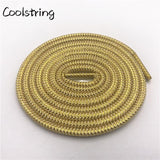 10 Colors Wavy Black Gold White Silver Metallic Thread Shoe Laces Glitter Shimmering Bootlaces For