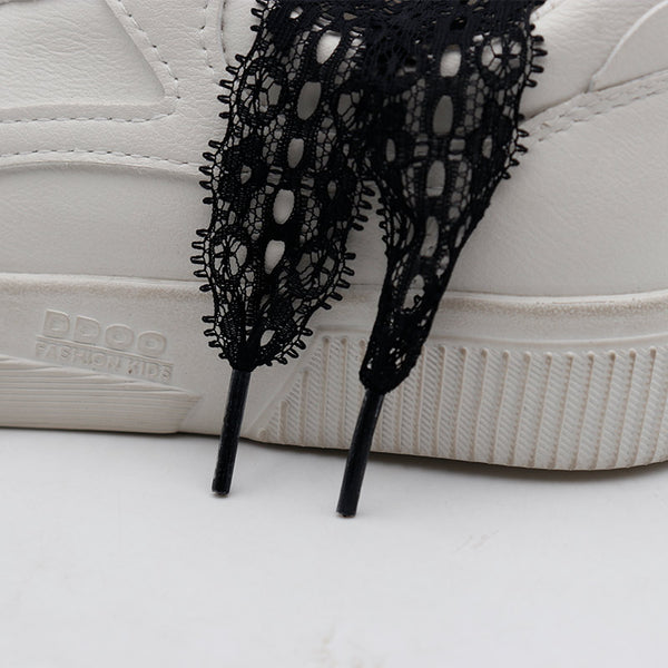 Weiou Manufacturer Shoe Accessories Drop-Shipping High Quality Custom Design Black Flat Lace Shoelaces For Shoes