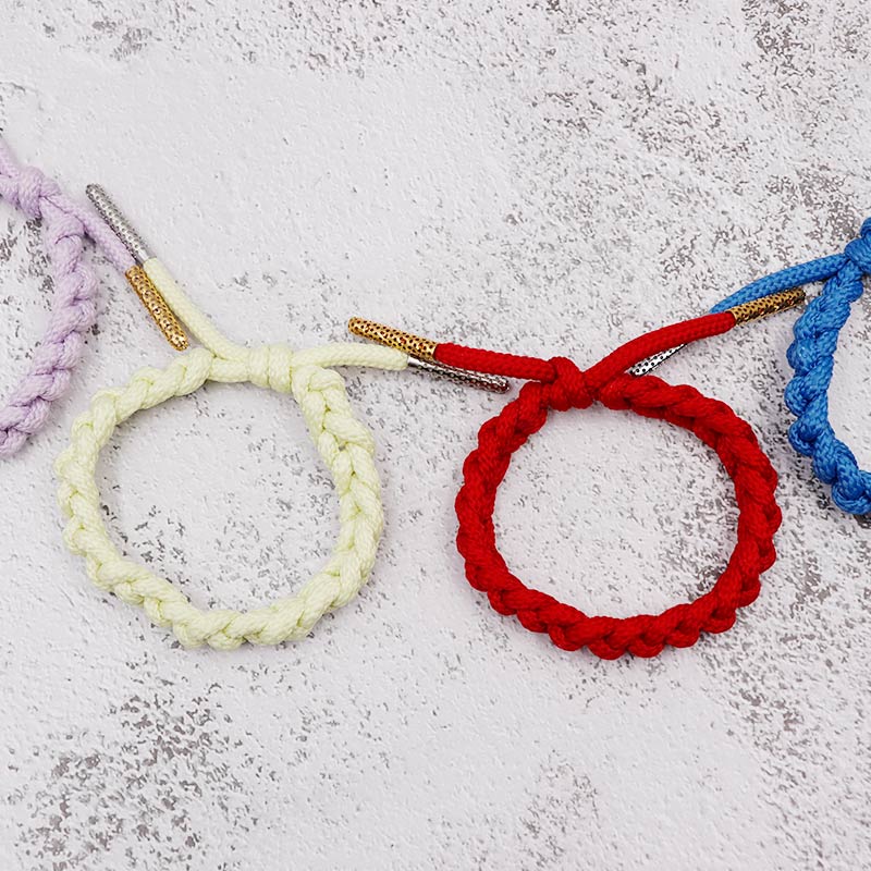 Weiou Manufacturer Fashion Accessories Polyester And Metal 15 Color Optional Braided Bracelet