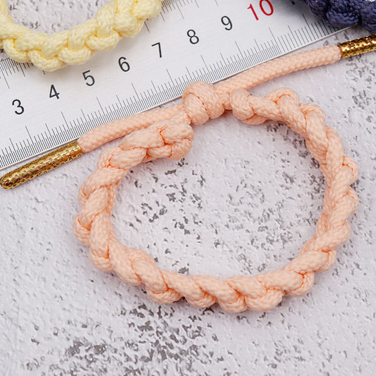 Weiou Manufacturer Fashion Accessories Polyester And Metal 15 Color Optional Braided Bracelet