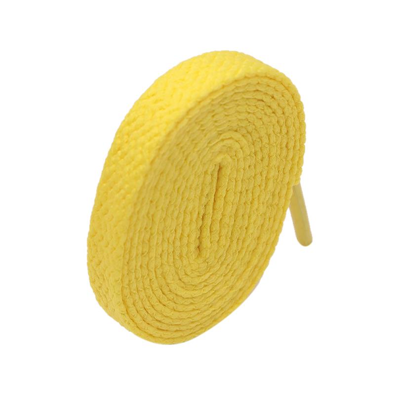 Weiou 8MM Breezy Yellow Apricot Mesh Flat Shoelaces Warm Color Runnning Basketball Sneaker Youth