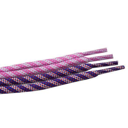 Top Weiou 4.5mm Purple Pink Round Shoe Rope Three Color Twill With Dots Polyester Shoelace For