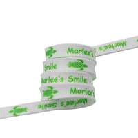 8MM White-Green Turtle Pattern High Quality Shoelace "Marlee's Smile" Letter Printing Rope изи буст