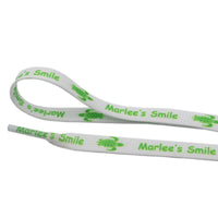 8MM White-Green Turtle Pattern High Quality Shoelace "Marlee's Smile" Letter Printing Rope изи буст