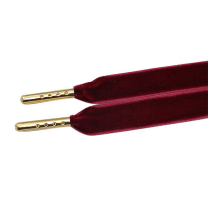 1.27CM Fluff Velvet Red Pink Peach Lace Single-Sded Cashmere Golden Metal Aglets Cords For Women