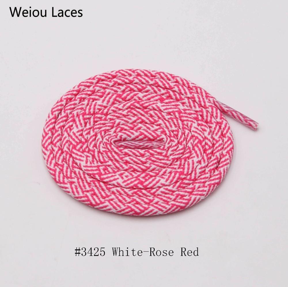 Weiou Exclusive Spiral HUMAN RACE Round Rope Laces 4.5mm Width Two Color Blend Featuring Transparent