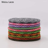 Weiou Exclusive Spiral HUMAN RACE Round Rope Laces 4.5mm Width Two Color Blend Featuring Transparent