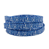 8MM Paisley Shoe Accessories Bright Blue With Bandanna Pattern Heat Transfer Printing Cords Sport