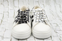 8MM Black White X Symbol Top Shoelaces Men Women Sneakers Canvas High Quality Cords Wide Ropes For