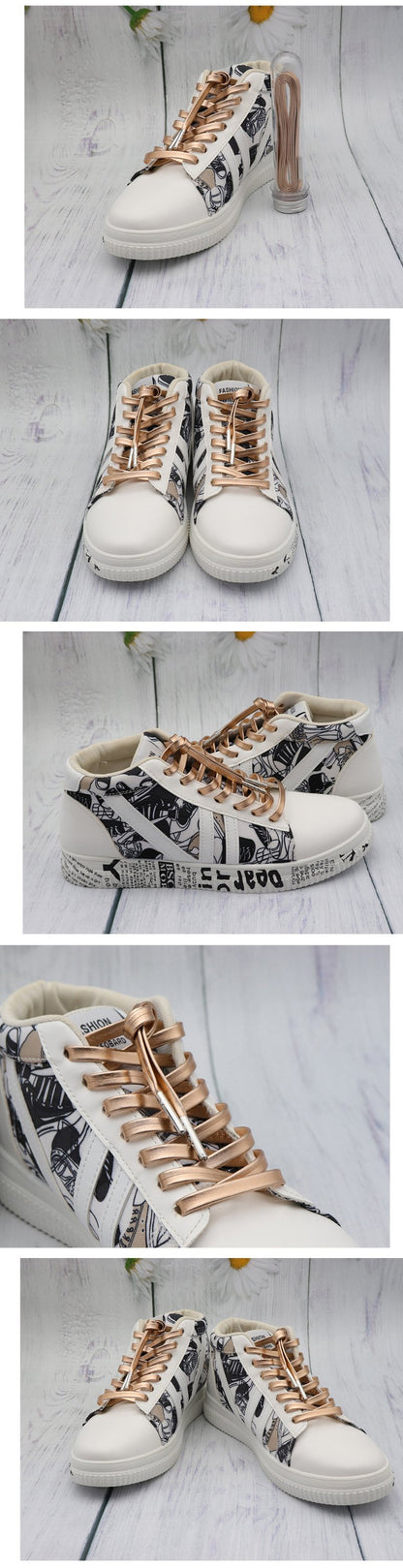 Premium 7MM Solid Colours Charmed Metallic Shoelaces Men Women Sneaker Boots Canvas 2021 Trendy Flat