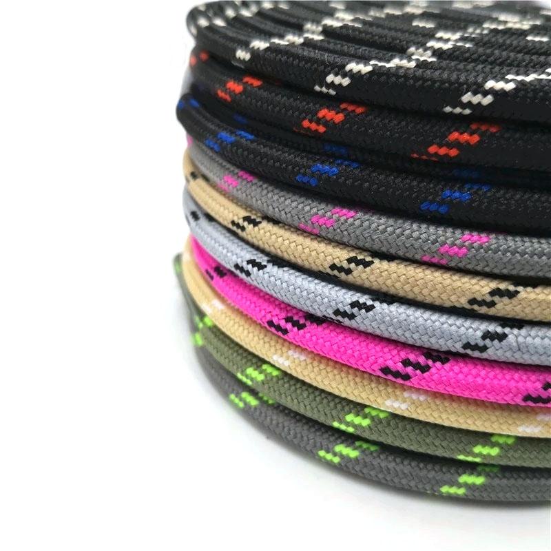 Outdoor Round Rope Hiking Shoes Laces Striped Wear Resistant Sneakers Boot Shoelaces Strings For Men