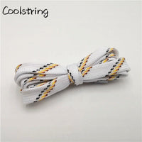 Premium Polyester Striped Shoelaces Chromatic Canvas Bootlace For Sneakers Sport Clothes Cap Pants