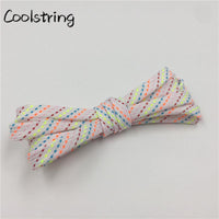 7MM Six Colors Checked Polyester Laces 60-180cm Flat Shape Nice Shoelaces Man Women Sneaker 2021