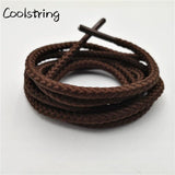 1 Pair Solid Color Round Shoe Laces Unisex Casual Shoelaces Sneakers Shoestring For Canvas Shoes