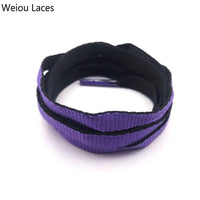 Weiou 8mm Combo Two-Tone Reversible Shoelaces Double Sided Silk Shoe Laces Flat Laces Dual Color