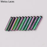 Weiou New 4pcs/lot Women Men Shoe Lace Tips Replacement Head For Shoestrings Colorful Bullet Aglets