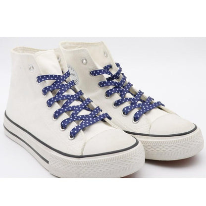 Pentalpha Pentagram Shoelaces Sublimated Printed Blue White Five-Pointed Star Boot Laces For