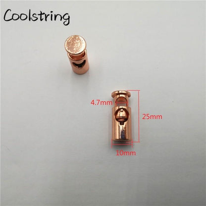 2pcs/Set METAL Cord Locks Spring Stopper Toggle Lock Ends Shoe Buckle Stoppers Shoelaces Rope Alloy