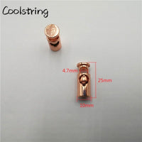 2pcs/Set METAL Cord Locks Spring Stopper Toggle Lock Ends Shoe Buckle Stoppers Shoelaces Rope Alloy