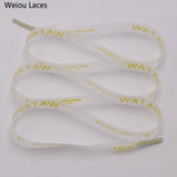 Weiou Hot Style Fashion Clothing 15mm Waterproof Ribbon Printing WATAHHH Flat PVC Laces Transparent