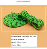 5MM Watermelon Rind Ropes Environmental Polyester Shoelaces Pro Shoe Accessories With Plastic Tips