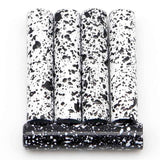 White Black Ink Dots Shoelace Tips 4.6*20mm Speckle Lace Ends Easy Installation For Canvas Snkeaker