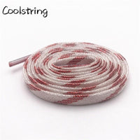 7mm Double Layer Shinning Colorful Glitter Shoelaces Long Shoe Laces White Black Red Gold Silver