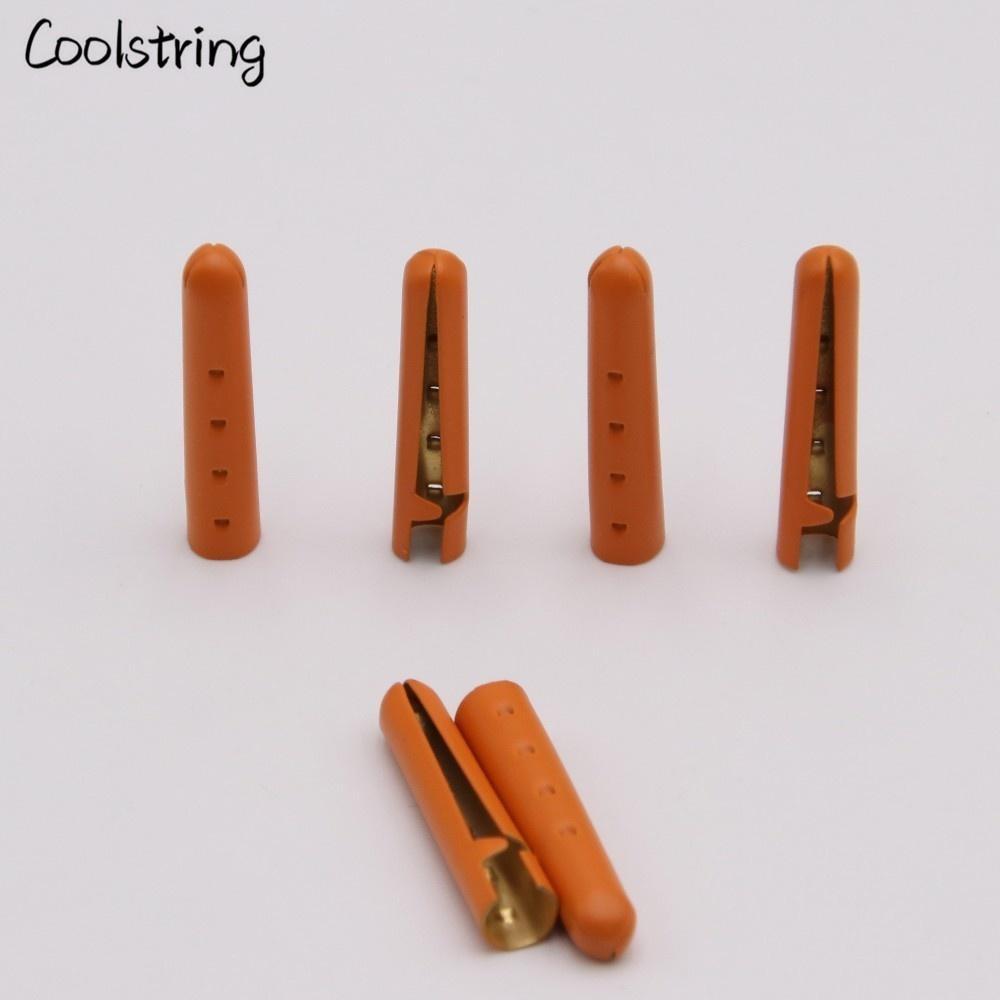 New 4pcs/Set 4-23mm Fluorescent Yellow Orange Painting Metal Tips For Shoelace Drawstring Clothing