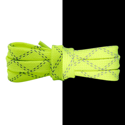 Weiou recommends new glamour laces every week 0.8cm wide 3M reflective laces Flat double stripe twill reflective design