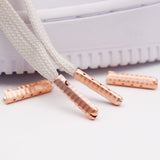 Weiou Manufacture Shoe Accessories Water Ripple Four-Hole Opening Head Aglets For Shoes